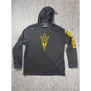 Adidas ASU Sun Devils Men XL Black Climalite Pitchfork Pullover Hoodie Shirt